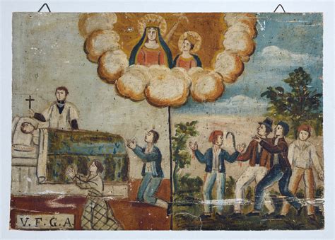 Un quadro ex voto raffigurante un evento miracoloso