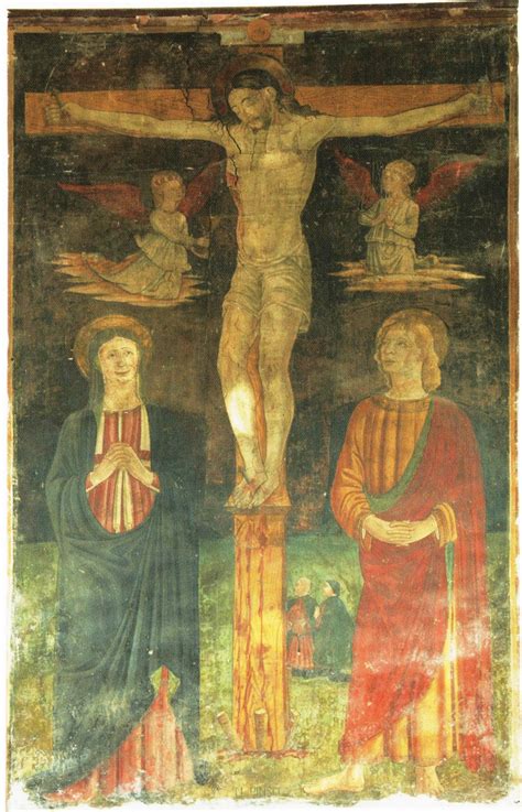 Icona della Crocifissione con Maria e Giovanni ai piedi della croce