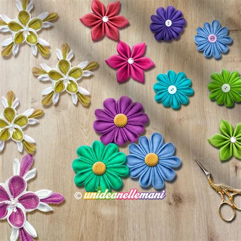 Bambini che creano fiori di stoffa o cestini con fiori per un laboratorio didattico