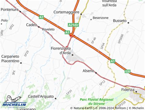 Mappa antica che evidenzia le città di Orange e Fiorenzuola d'Arda, luoghi legati alla vita di San Fiorenzo