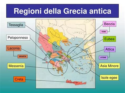 mappa dell'antica Grecia e del Mediterraneo con le zone di culto di Aristeo