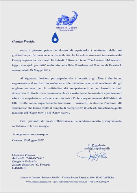 Manoscritto di una lettera di ringraziamento con simboli religiosi