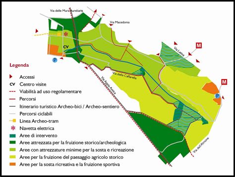 Mappa che evidenzia la vicinanza delle nuove costruzioni ai servizi e al Parco dell'Appia Antica