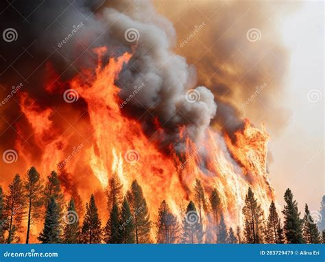 Illustrazione di un incendio in campagna con nobili a cavallo