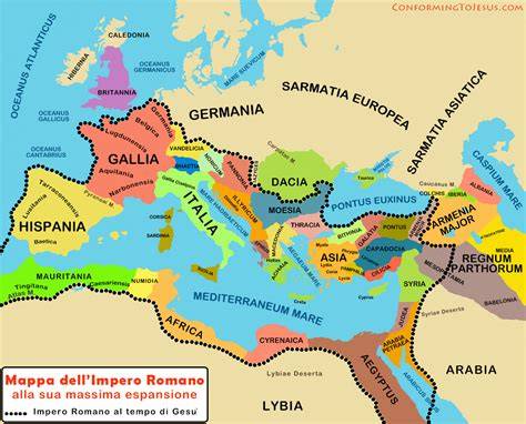 Mappa dell'Impero Romano durante il III secolo