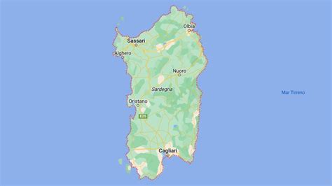 Mappa storica della Sardegna con indicazione dei luoghi degli scontri fascisti