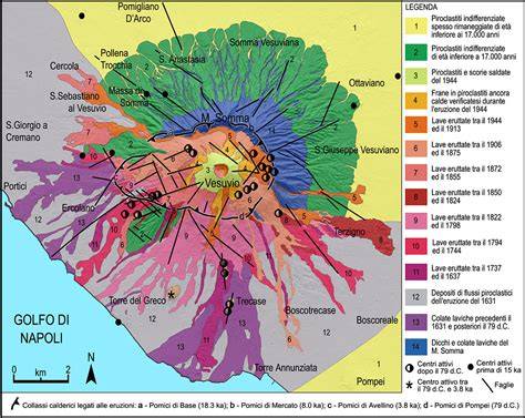Illustrazione storica dell'eruzione del Vesuvio del 1906 o mappa dell'area con evidenziata Torre del Greco