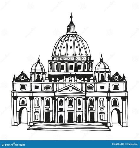 Illustration of St. Peter's Basilica in Rome