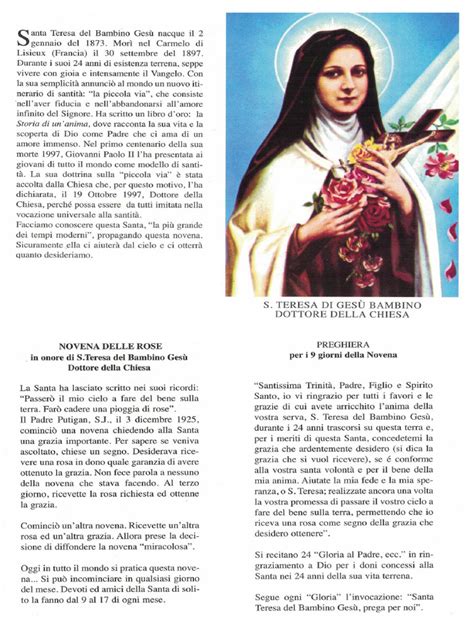 Infographic: Passaggi per recitare la Novena delle Rose