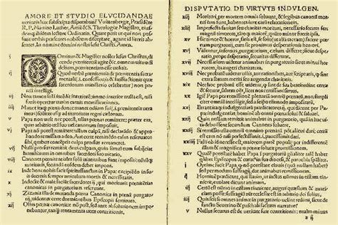 Stampa storica che raffigura Martin Lutero che affigge le 95 tesi