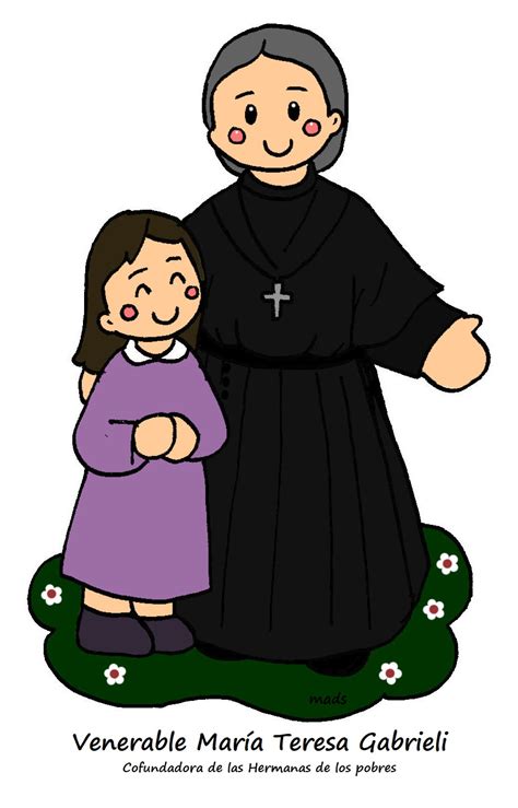 Illustrazione raffigurante Don Luigi Maria Palazzolo e Madre Teresa Gabrieli con le prime Suore delle Poverelle