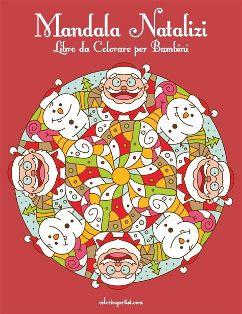 Foto di bambini e adulti che colorano insieme mandala natalizi