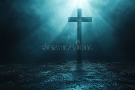 Thematic photo of a peaceful night sky with a subtle cross silhouette