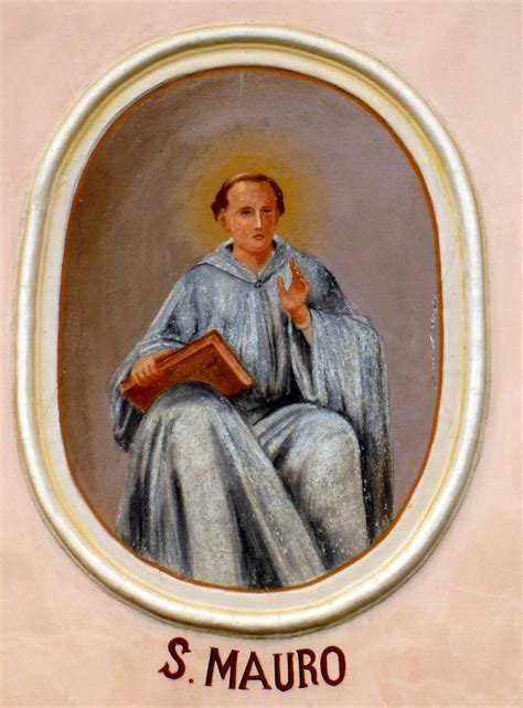 Rappresentazione artistica di San Mauro come giovane monaco benedettino