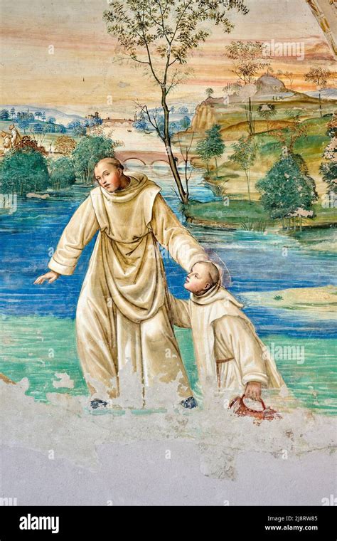 Icona di San Mauro che salva San Placido dalle acque, con San Benedetto sullo sfondo