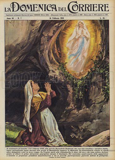 Illustrazione di una delle guarigioni miracolose avvenute a Lourdes