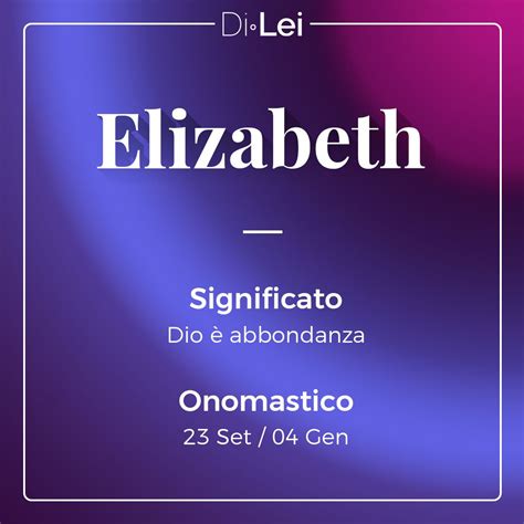 infografica sul significato ebraico del nome Elisabetta