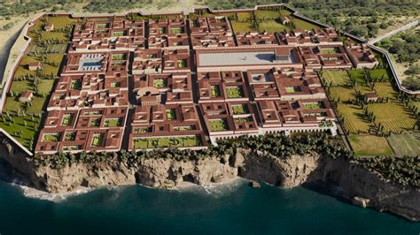 Ricostruzione digitale dell'antica città romana di Cesarea Marittima