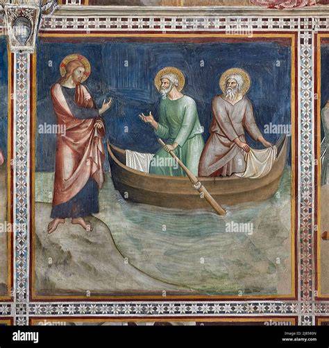 Mosaico raffigurante la chiamata di San Pietro da parte di Gesù sulle rive del lago di Galilea