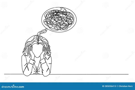 illustrazione di una persona stressata con simboli di tensione