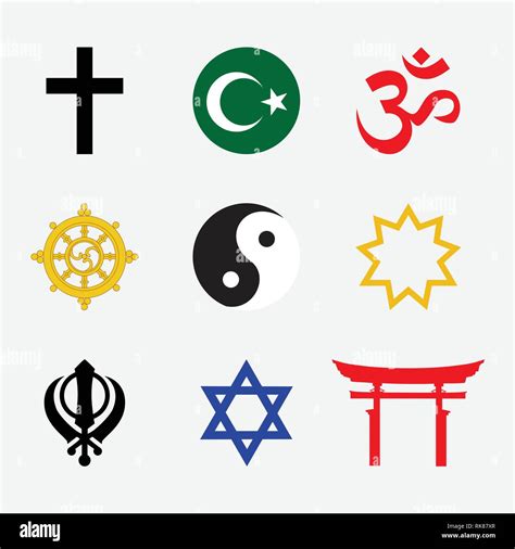 Illustrazione stilizzata di un'aula scolastica con diversi simboli religiosi affiancati.