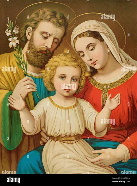 Ritratto di San Giuseppe con Gesù Bambino e Maria
