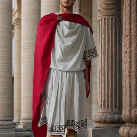 Ricostruzione storica di un patrizio romano in toga pretesta