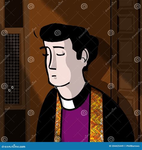 Illustrazione di un sacerdote che ascolta la confessione