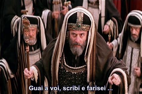 Rappresentazione di scribi e farisei con l'immagine di un sepolcro imbiancato