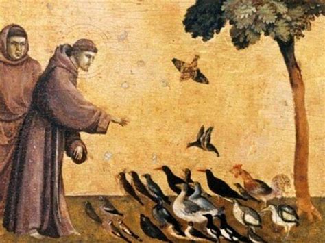 illustrazione di San Francesco che incide il Tau al Monte Gargano