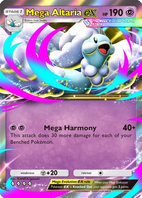 Carta Pokémon Mega Altaria ex con statistiche
