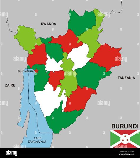 Mappa del Burundi che evidenzia le aree delle missioni