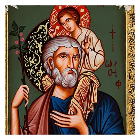 icona o statua di San Giuseppe con Gesù bambino