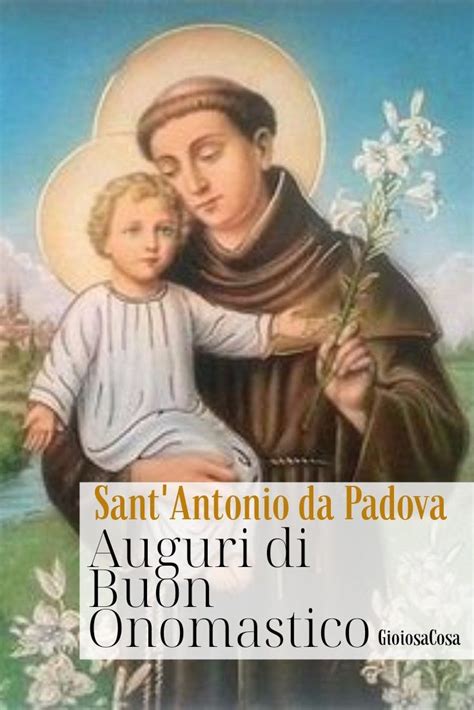 illustrazione di Sant'Antonio di Padova con il giglio e il Bambino Gesù