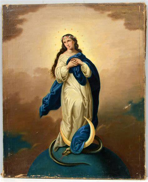 Simbolismo religioso: la Vergine Maria schiaccia il serpente
