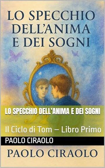 illustrazione onirica di simboli dei sogni (chiave, specchio, libro antico)