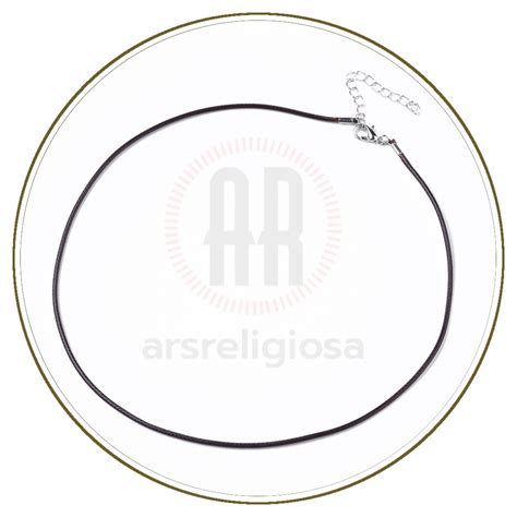Collana in cotone cerato con medaglietta