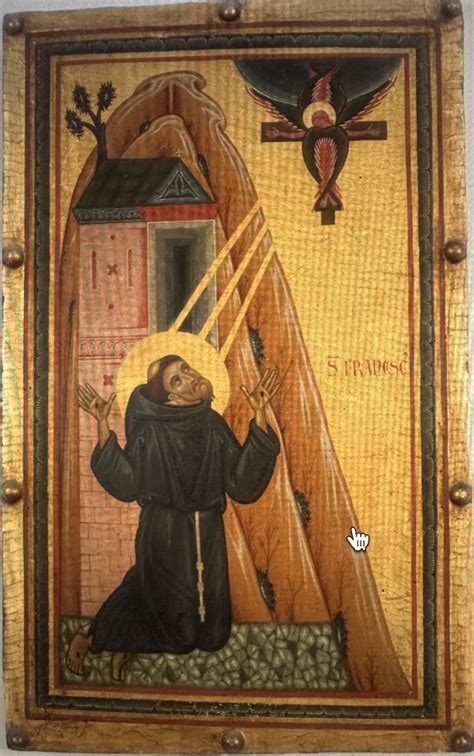 Dipinto raffigurante San Francesco in preghiera all'Eremo