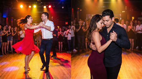 foto di gruppo di ballerini di salsa o bachata durante una lezione o serata danzante