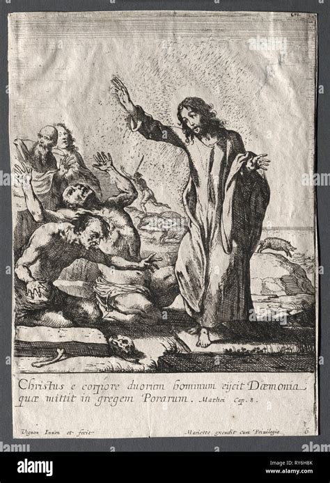 Incisione di Claude Vignon, Gesù Cristo che resuscita Lazzaro