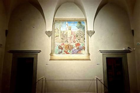 Affresco di Antonio Ciccone, La Resurrezione, con dettagli della chiesetta che lo ospita