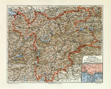 mappa storica del Tirolo
