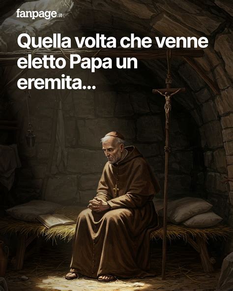 Illustrazione di un eremita in preghiera in una grotta montana