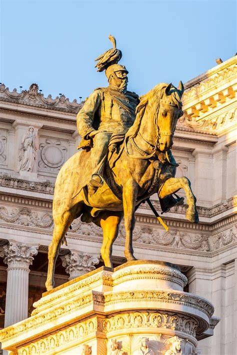 Dettaglio della statua equestre di Vittorio Emanuele II all'interno del Vittoriano