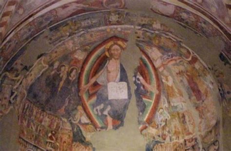 Affreschi che caratterizzano l'abside di Santa Giustina a Sezzadio