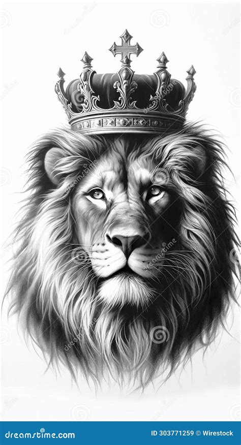illustrazione di un leone forte e regale