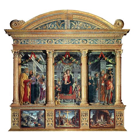 Dettaglio dei santi nello scomparto sinistro della Pala di San Zeno