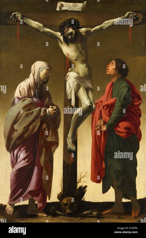 Raffigurazione della Crocifissione di Cristo con la Vergine Maria, San Giovanni e la Maddalena ai piedi della croce.