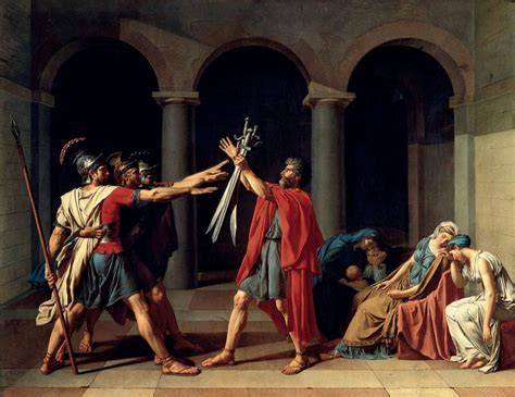 Pittura neoclassica raffigurante