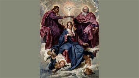 Dipinto raffigurante l'incoronazione della Vergine Maria in Cielo da parte della Santissima Trinità